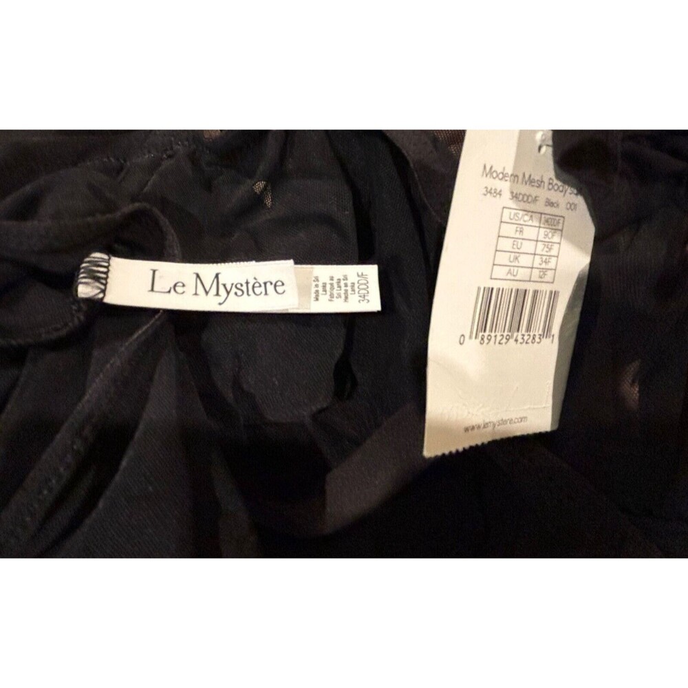 Le Mystere Modern Mesh Underwire Bodysuit Women's sz 34DDD/F Black - Picture 4 of 4